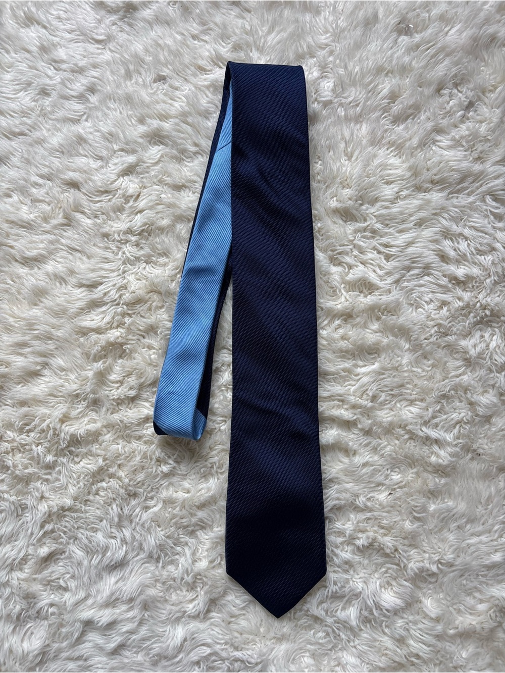 Tommy Hilfiger Navy and Light Blue Men's Tie